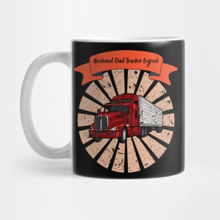 Husband Dad Trucker Legend Hero Mug